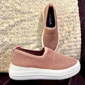Carvela pink fabric slip on sneakers Size US 7 EUR 37